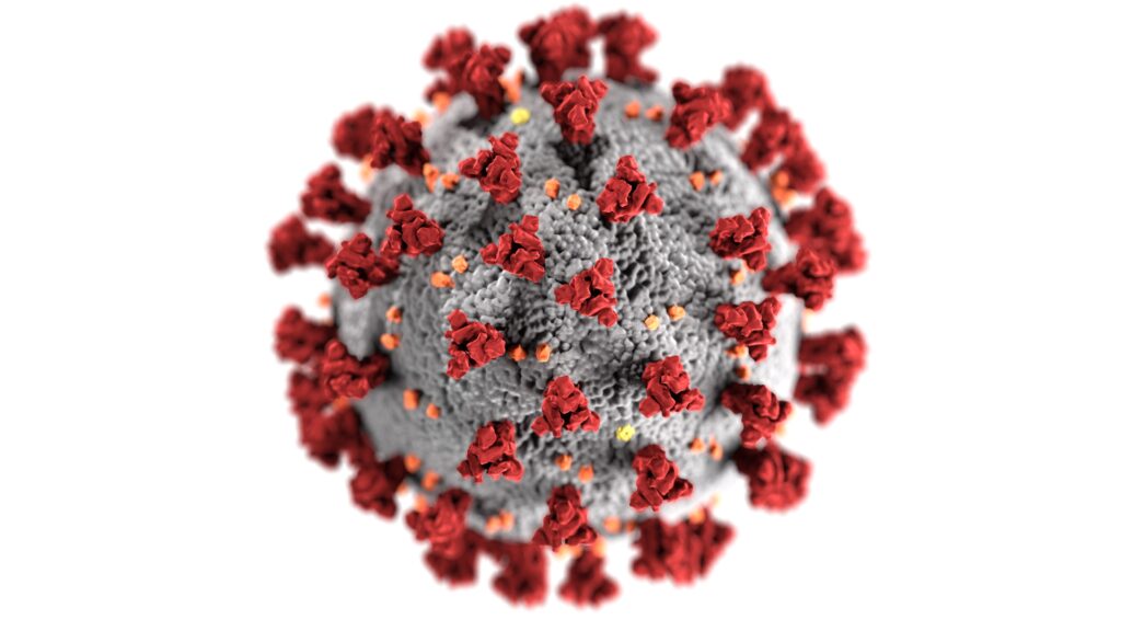 A visual representation of Corona virus - staff wellbeing in schools during the pandemic