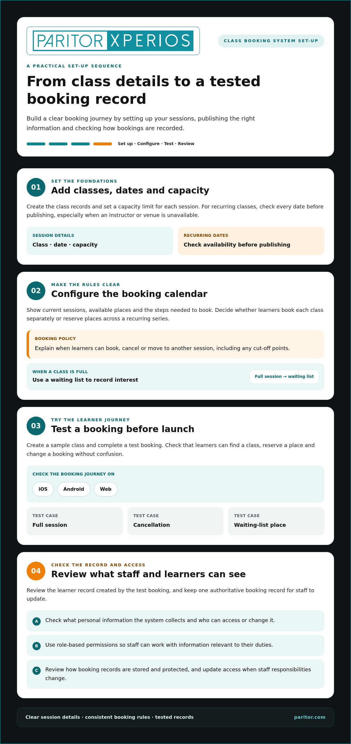Group class scheduling software for classes and instructors